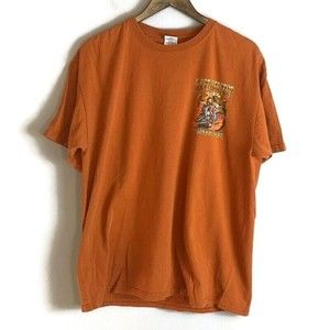 BIKETOBERFEST DAYTONA BEACH Mens Orange Graphic Short Sleeve T Shirt Size XL 13